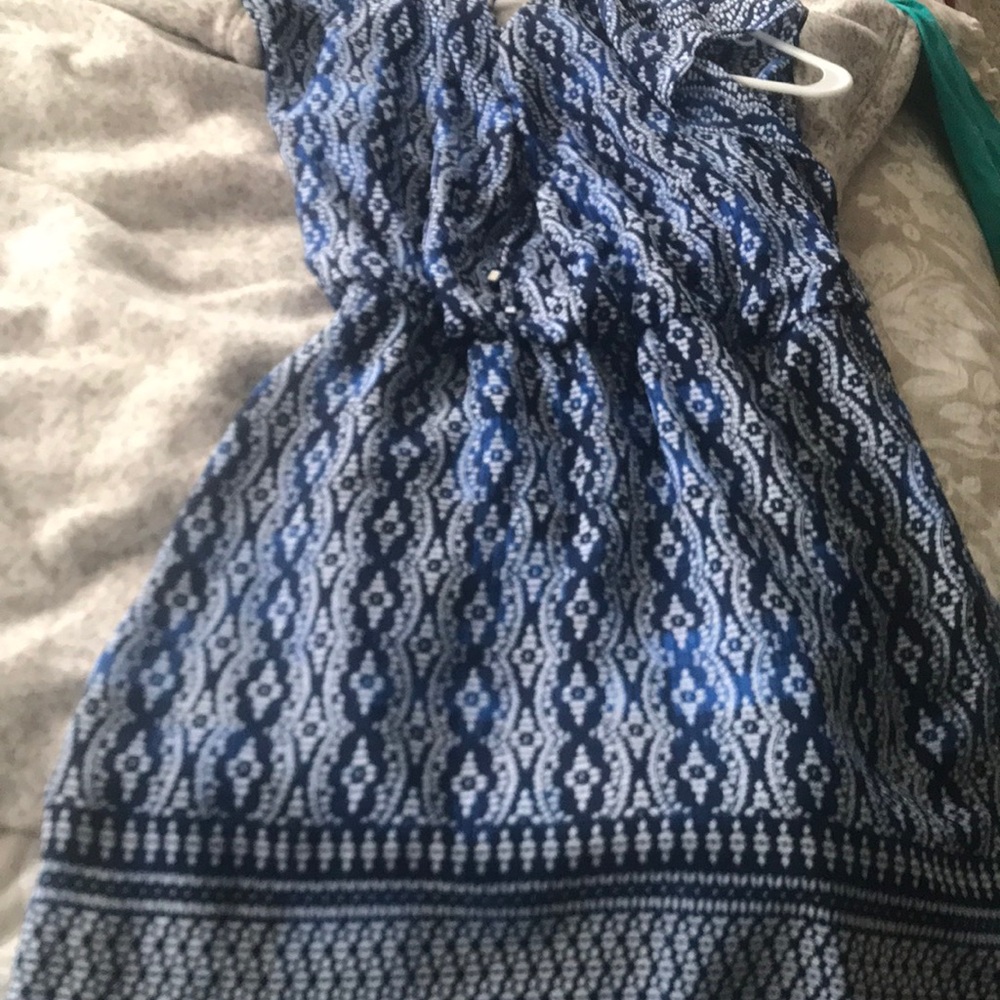 Blue print the limited small short sleeve dress